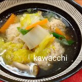 ふわふわ鶏団子スープ♡白だし仕立て